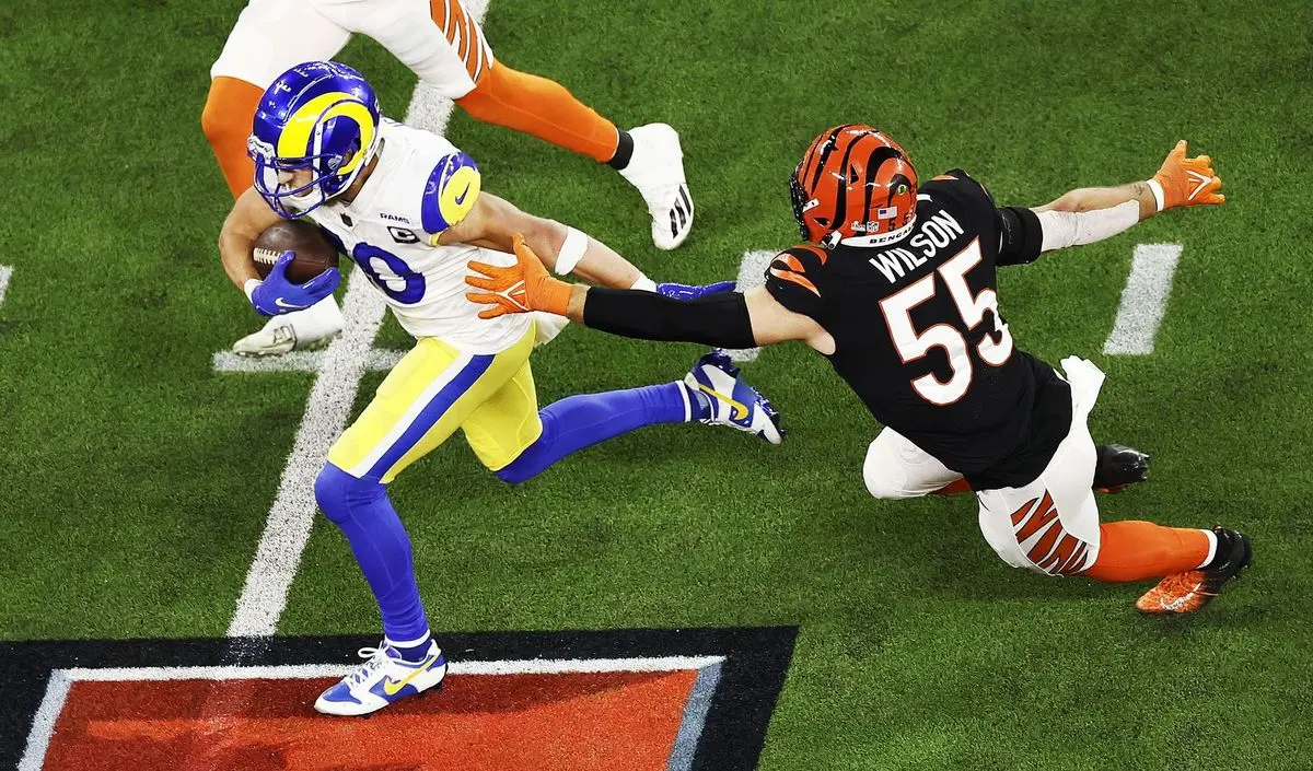 Jugada ofensiva de los Rams en el encuentro