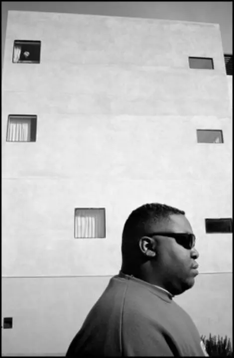USA. CA. Hollywood. 1994. A man walks in front of a building.