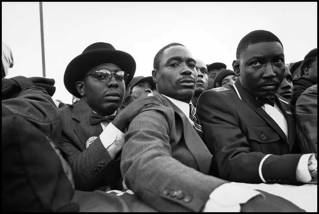 USA. Washington D.C. 10/16/1995. Attendees of the Million Man March on the Washington Mall.