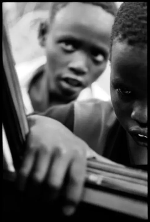 KENYA. Kakuma Refugee Camp. August 2001. "Lost Boys" refugees.