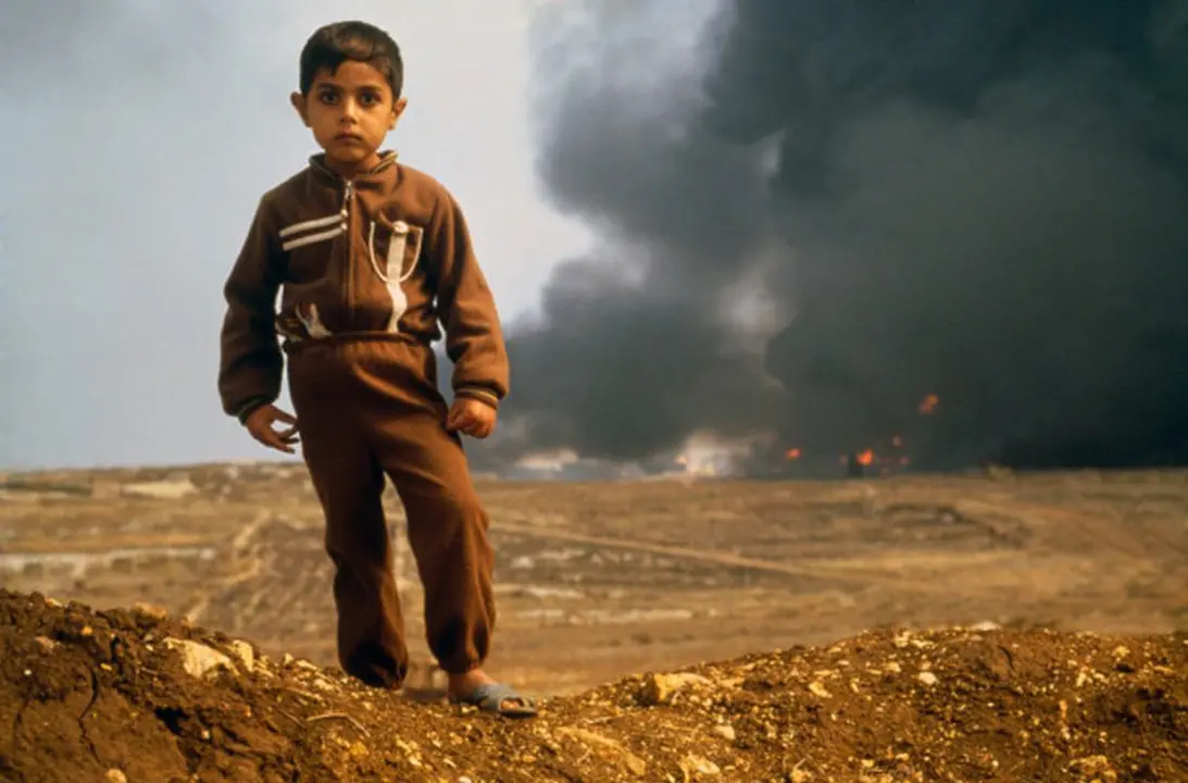 LEBANON. Beirut. November, 1983. A young Palestinian boy at the Tripoli front.