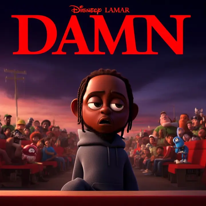 Kendrick Lamar album cover created by Pixar Studios