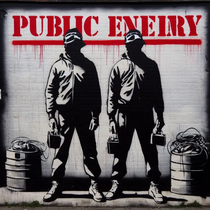 Public Enemy album cover created by Banksy