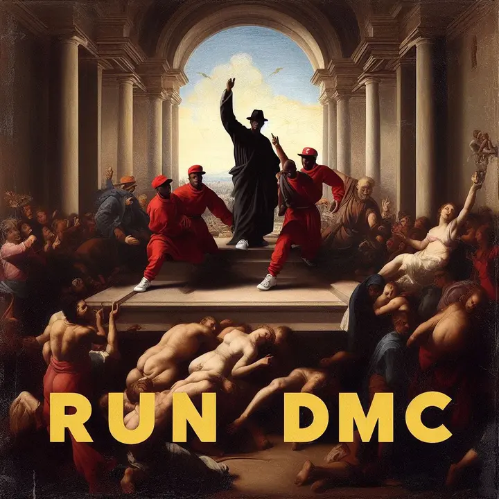 Run DMC album cover created by Caravaggio