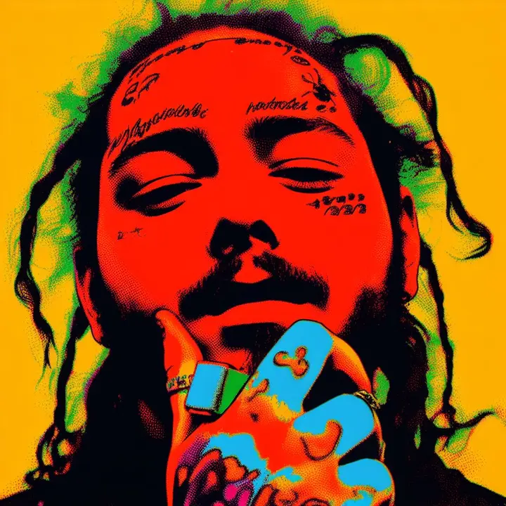 Post Malone cover album by Andy Warhol