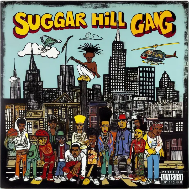 Portada de Sugar Hill Gang creada por Baskiat.