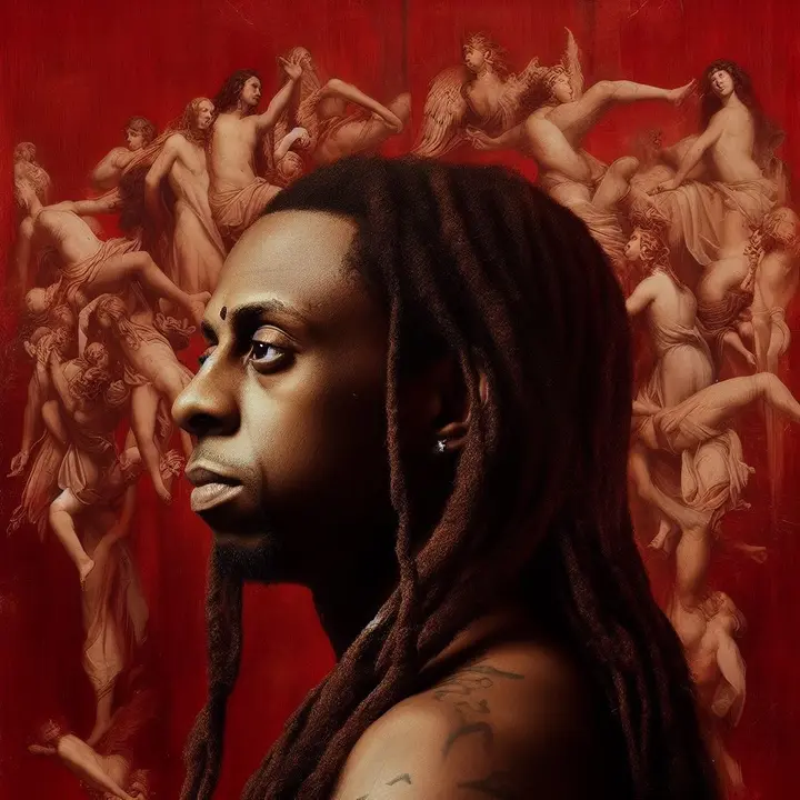 Portada de disco de Lil Wayne creada por Leonardo Da Vinci.