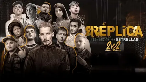Cartel oficial de R&eacute;plica, con todos los participantes confirmados.