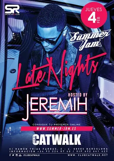 Jeremih estará en Barcelona