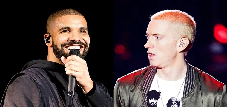 Drake sube al escenario a Eminem durante un concierto en Detroit
