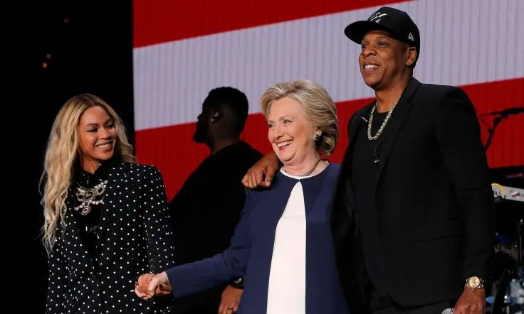 Beyoncé y Jay Z apoyan a Hilary Clinton con un concierto