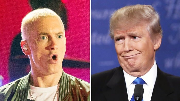 Eminem lanza duras palabras hacía Donald Trump en medio de un concierto