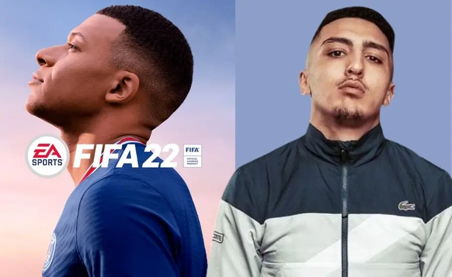 Carátula del FIFA 22 junto a Morad