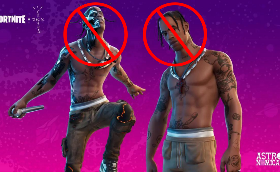 Travis Scott vetado en Fortnite