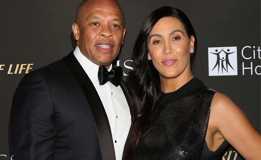 Dr. Dre y su ex-mujer Nicole Young en una foto de archivo