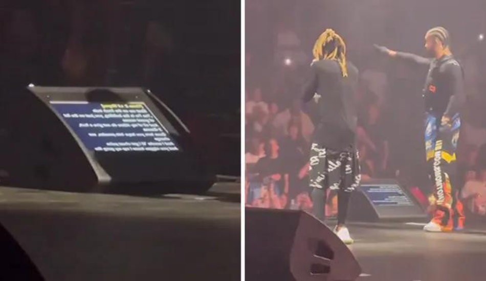 Lil Wayne teleprompter