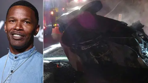 Jamie Foxx rescata a un conductor accidentado 