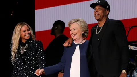 Beyonc&eacute; y Jay Z apoyan a Hilary Clinton con un concierto