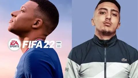 Car&aacute;tula del FIFA 22 junto a Morad