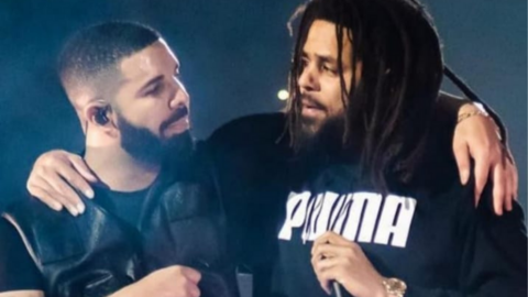 Momento de amistad captado entre Drake y J. Cole.