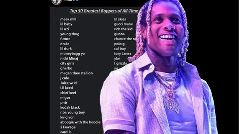 Lil Durk y su lista de los mejores 50 raperos de toda la historia