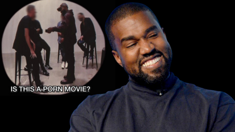 Kanye West ense&ntilde;ando un v&iacute;deo porno