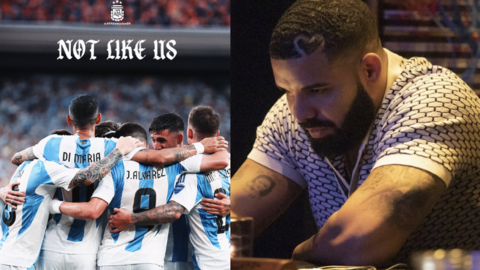 Selecci&oacute;n argentina trolea Drake