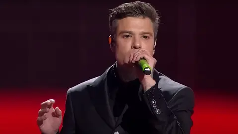 Fedez en San Remo 2025.