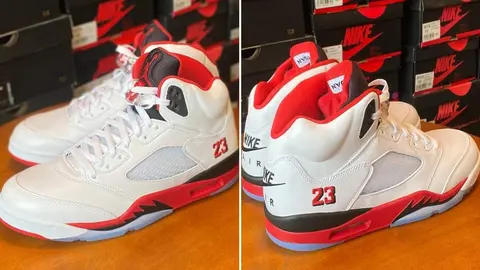 Air Jordan 5 "Fire Red Black Tongue"