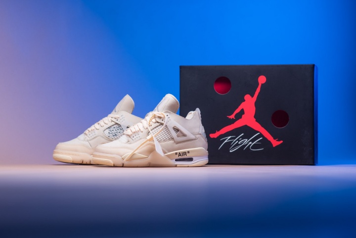 La zapatilla más cotizada del años se llama Jordan 4 Retro Off-White Sail