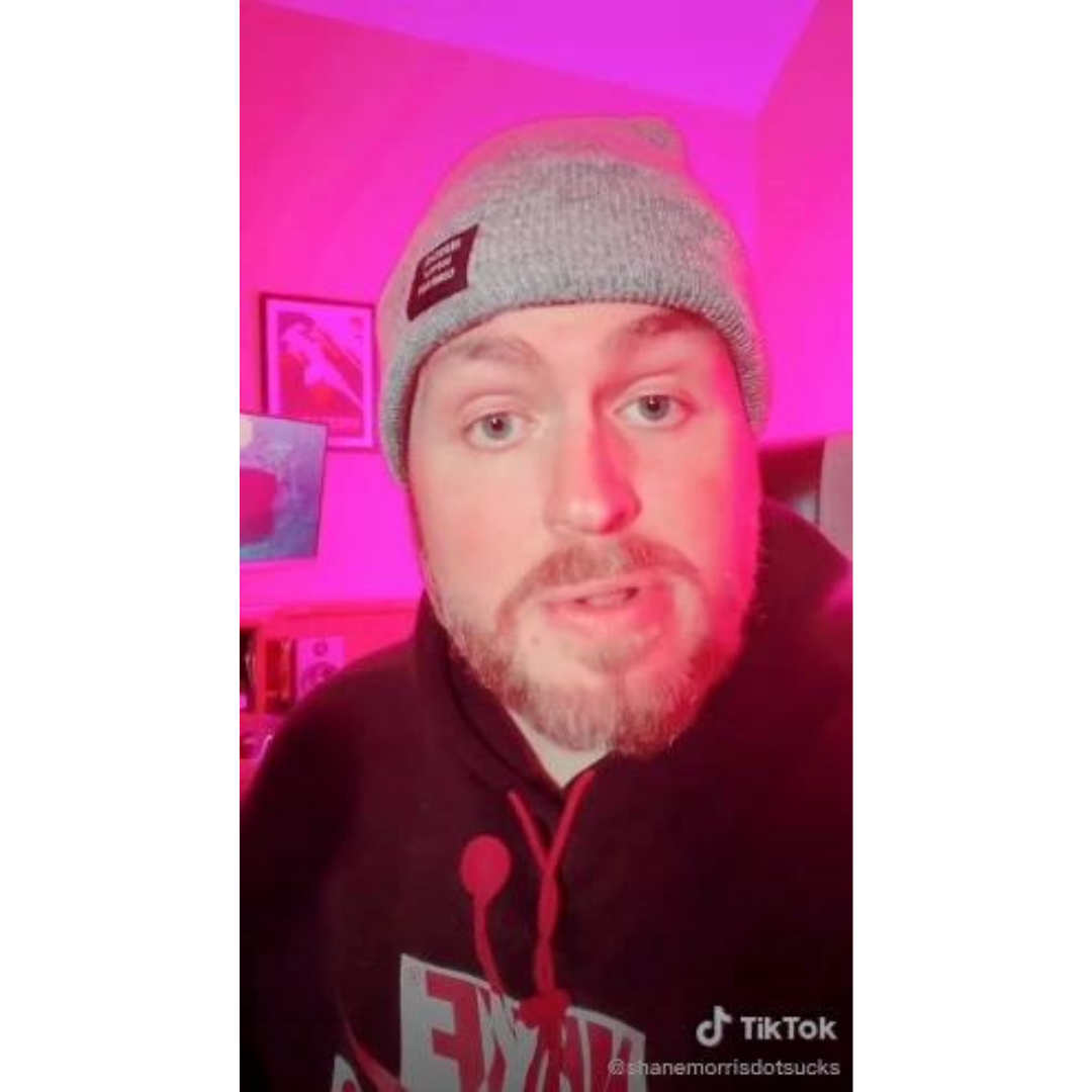 Shane Morris en una acaptura de TikTok