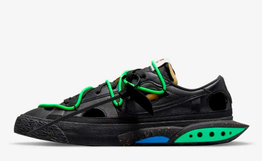 Off-White x Nike Blazer Low Black and Electro Green