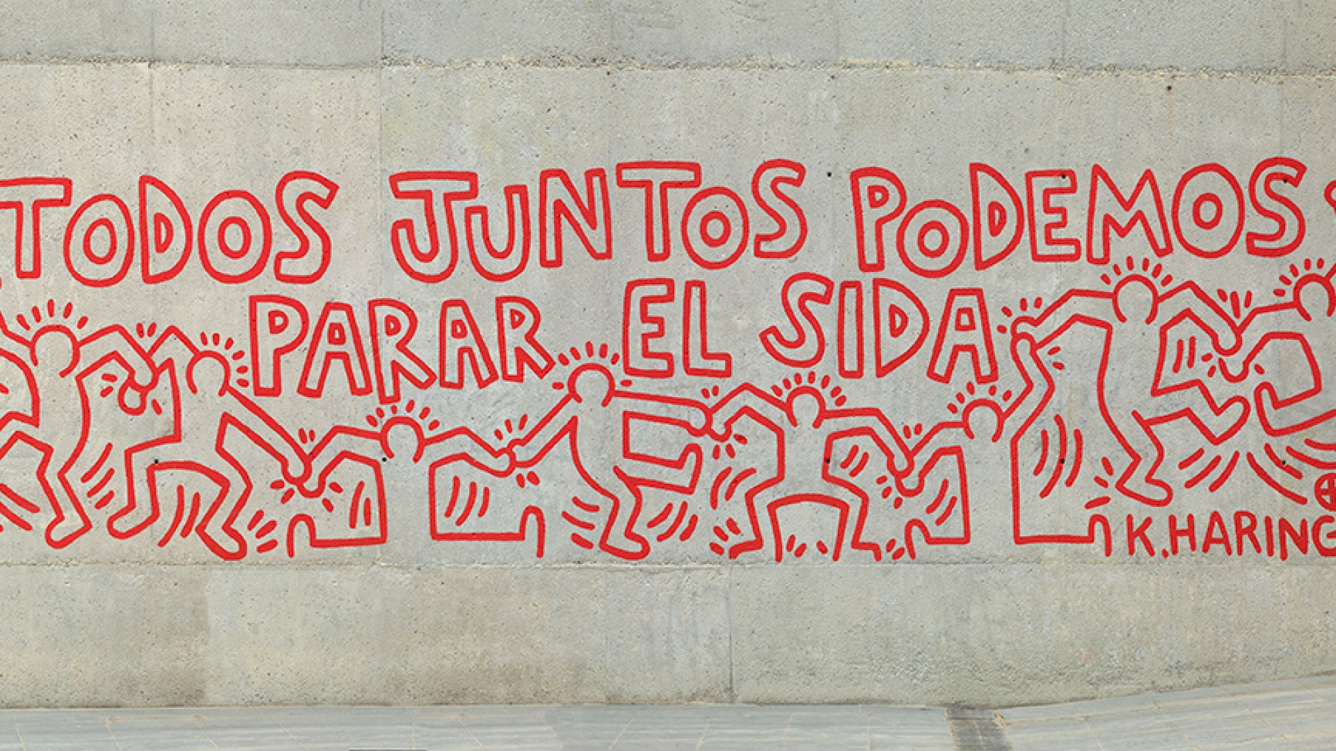 El famoso mural de Keith Haring en el Macba