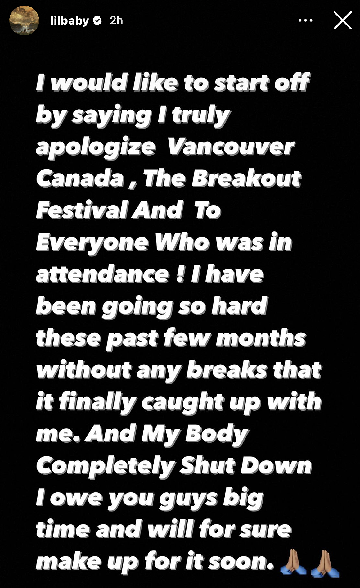 Captura se la stories de Lil Baby