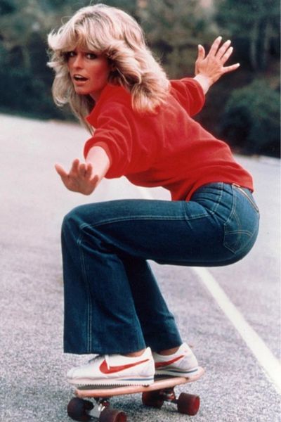 Farah Fawcett con sus "Nike Cortez Señorita"
