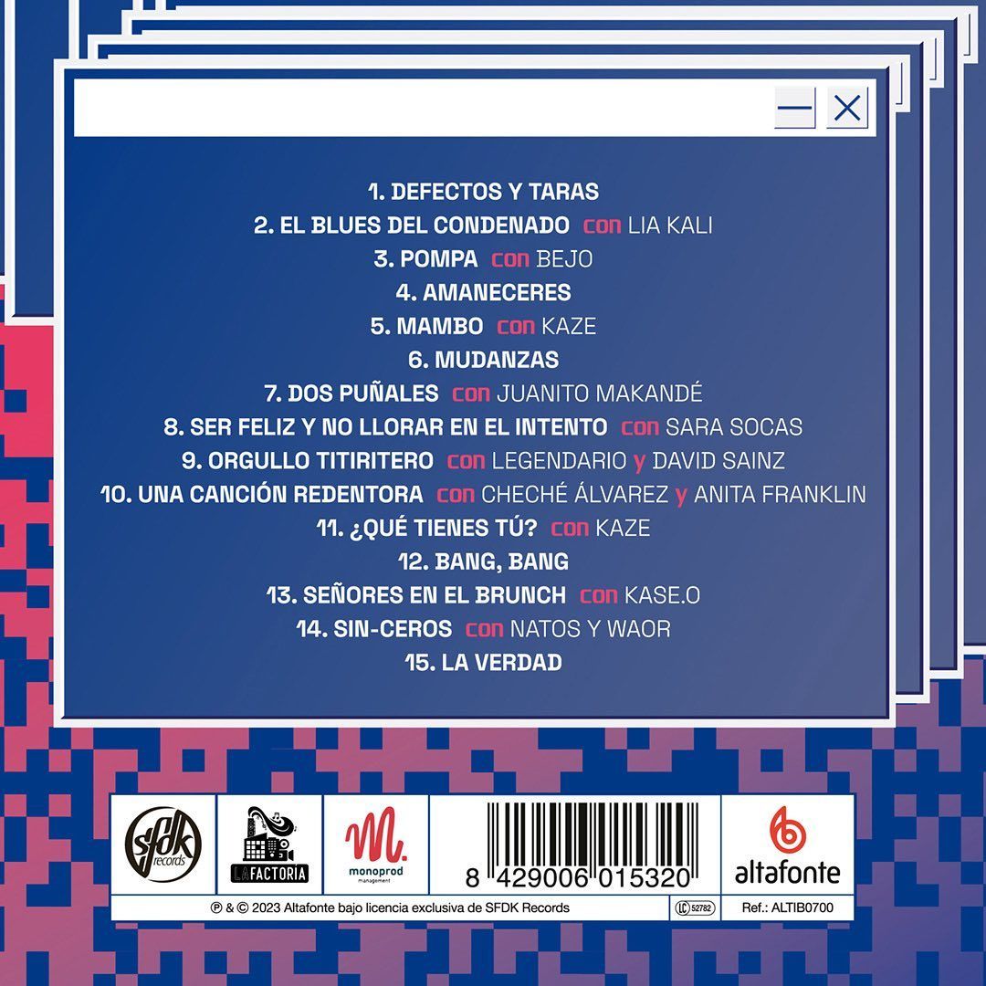Tracklist disco "Inkebrantable" SFDK- Imagen vía SFDK