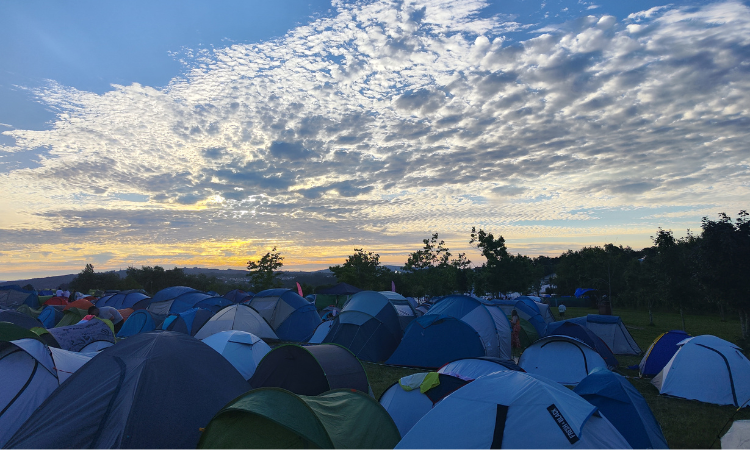 Imagen de la zona de acampada de O Son do Camiño