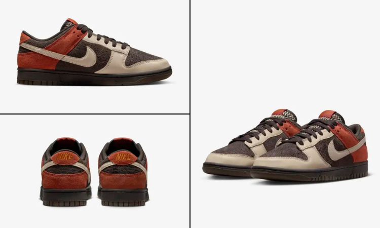 Nike Dunk Low Velvet Brown and Rugged Orange by Nike